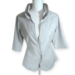 CC COUTURE LIGHT GRAY BLAZER SZ.M/L EUC.